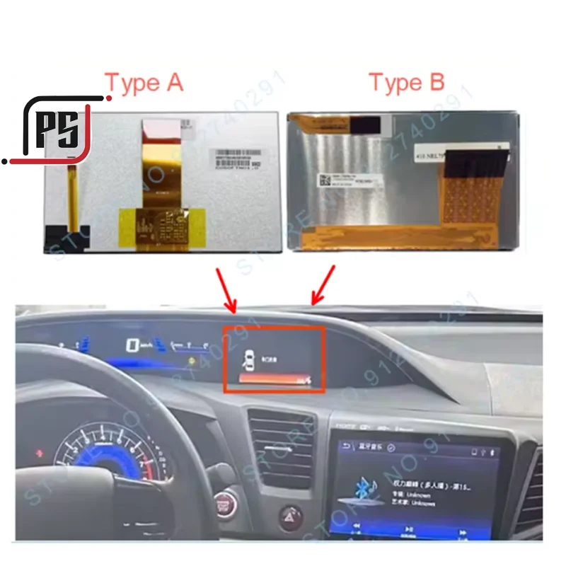 LCD Screen Display Panel for 9th Generation 2012 2015 XLS Original 5 Inch Car GPS Navigation LCD Display Screen LCD