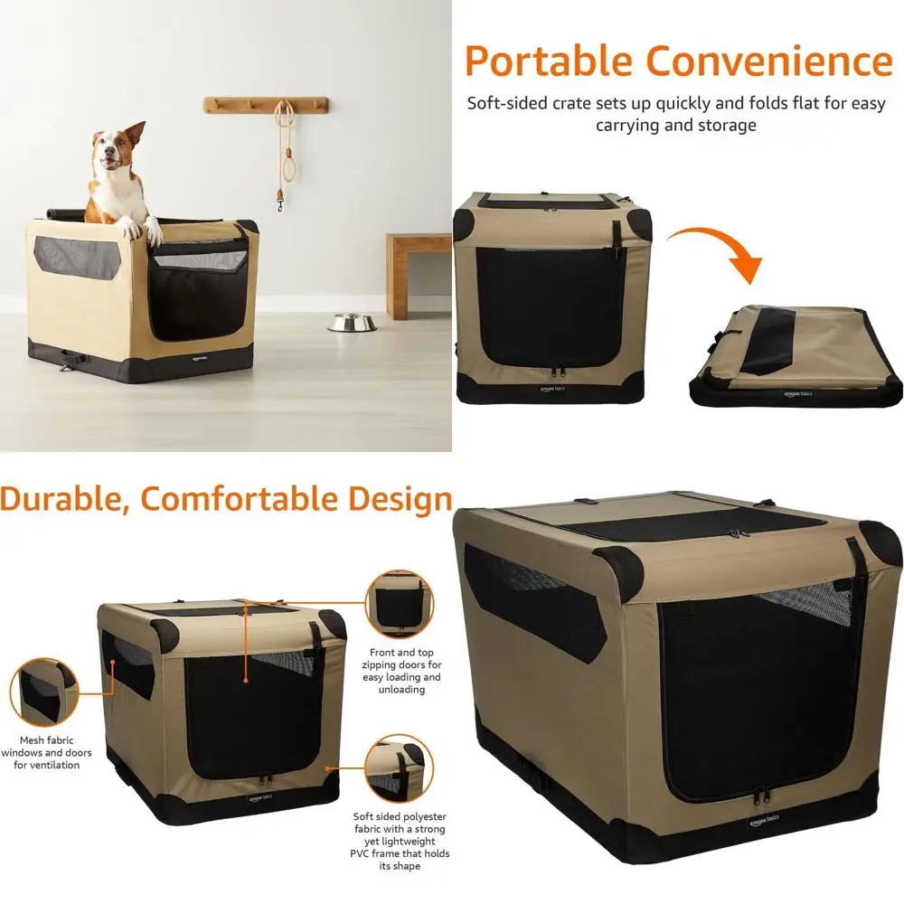 Портативная складная переноска для кошек, собак и кроликов, 36 Tan, L 36 x 24 x 24
Портативная складная переноска для кошек, собак и кроликов, 36 Tan, L 36 x 24 x 24