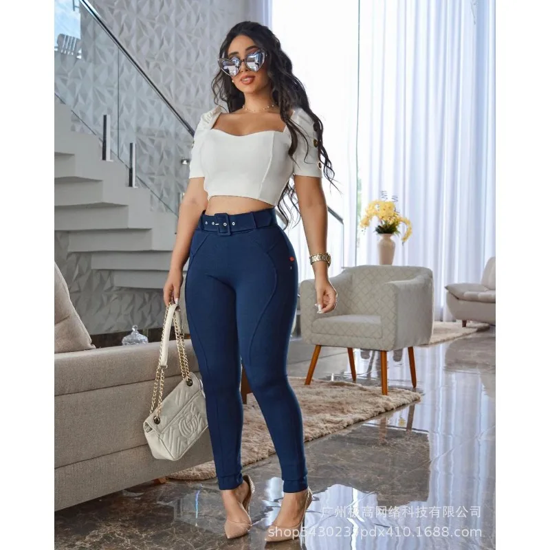 2024 Spring Summer Pants Trousers New Women's Solid Color High Waist Belt Pants Women's Fashion Slim Fit Pencil Pants Trousers
2024 Spring Summer Pants Trousers New Women's Solid Color High Waist Belt Pants Women's Fashion Slim Fit Pencil Pants Trousers
