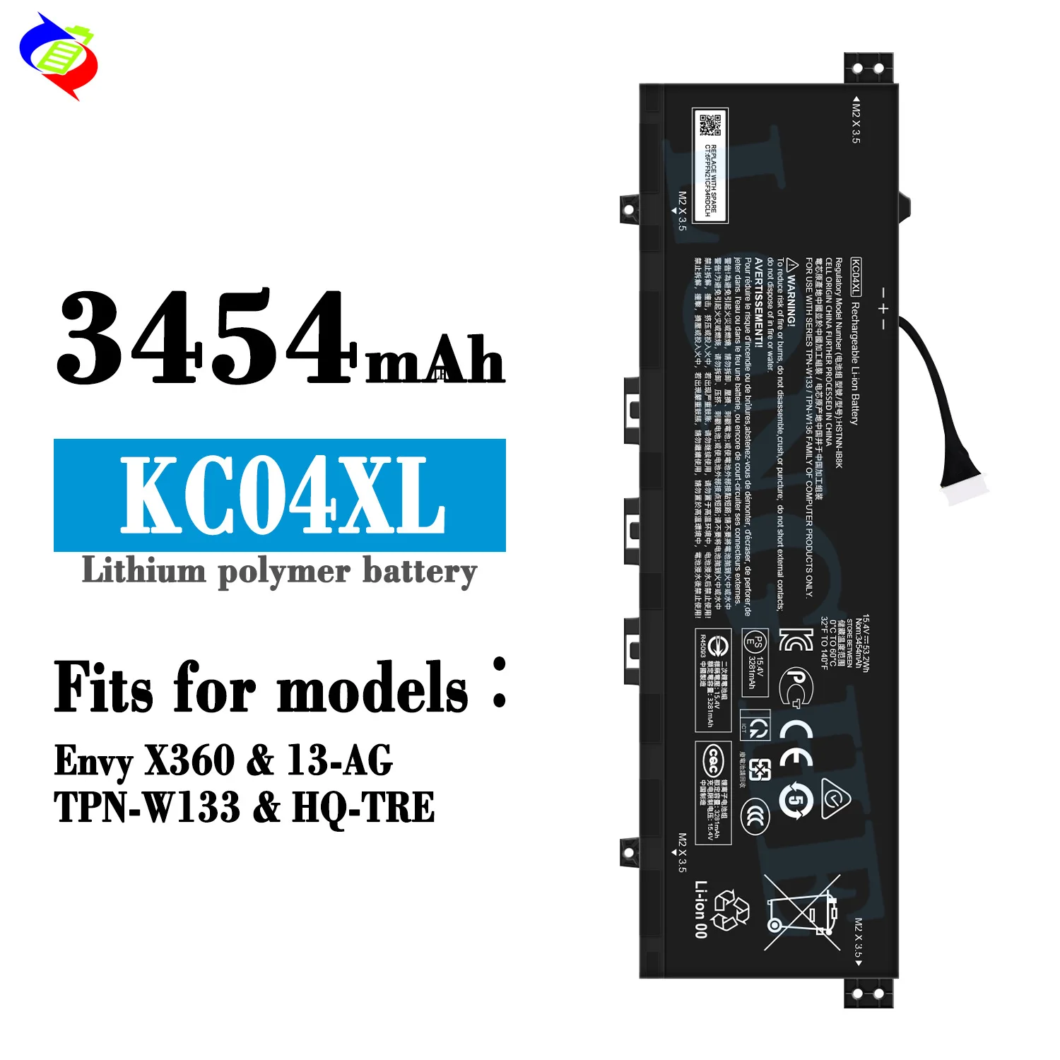 KC04XL Laptop Battery For HP Envy X360 13-AR 13-AG 13-AQ 13-AH Replacement HSTNN-IB8K L08544-1C1
KC04XL Laptop Battery For HP Envy X360 13-AR 13-AG 13-AQ 13-AH Replacement HSTNN-IB8K L08544-1C1