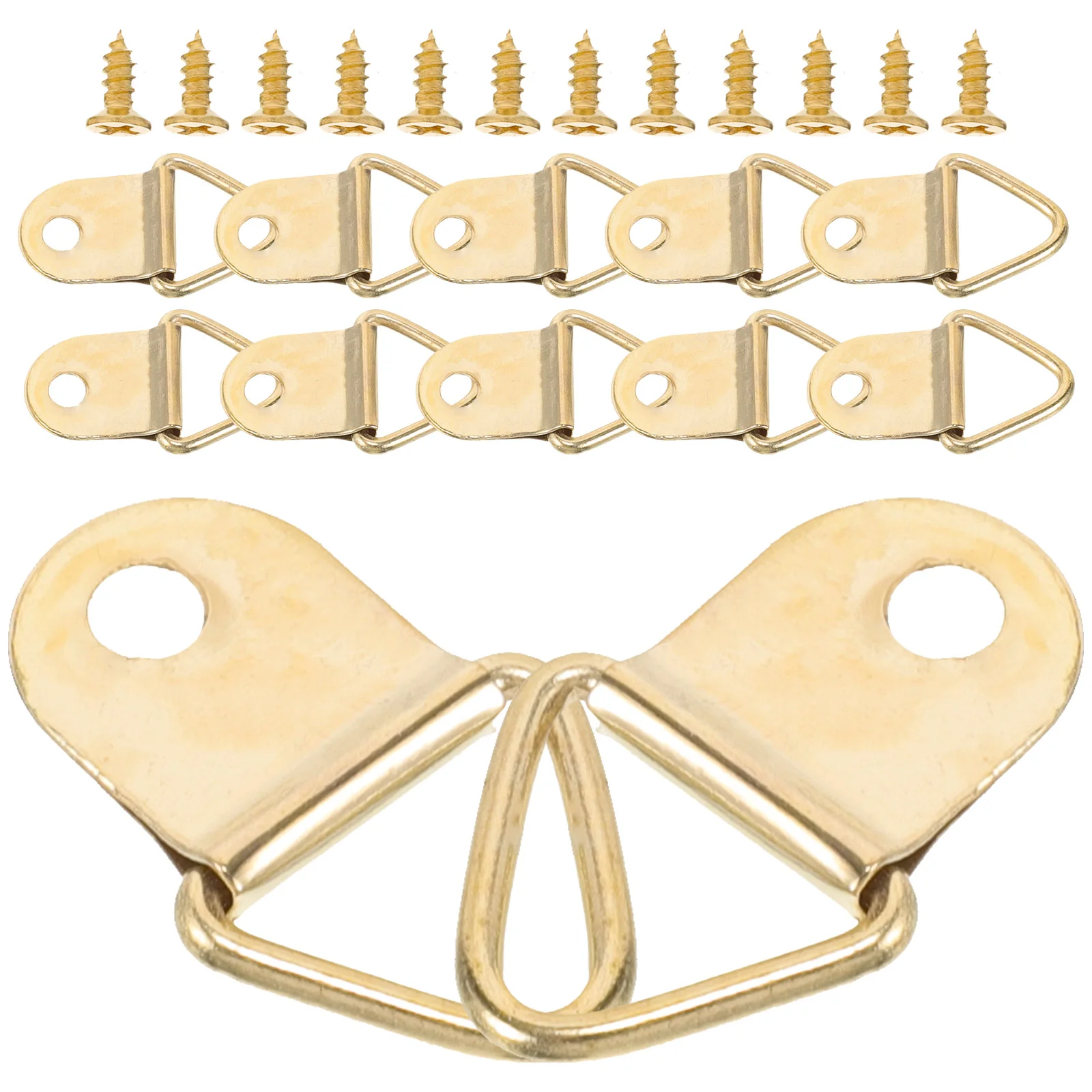 100 Sets Triangle Ring Hook Photo Hangers Picture Frame Hooks for Wall Mounting Painting Hanging Metal Tape
100 Sets Triangle Ring Hook Photo Hangers Picture Frame Hooks for Wall Mounting Painting Hanging Metal Tape