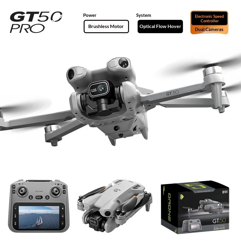 GT50 Drone Brushless Quadcopter Hd Aerial Photo Obstacle Avoidance Optical Flow Hover Wide Screen Remote Control Dual Lens
GT50 Drone Brushless Quadcopter Hd Aerial Photo Obstacle Avoidance Optical Flow Hover Wide Screen Remote Control Dual Lens