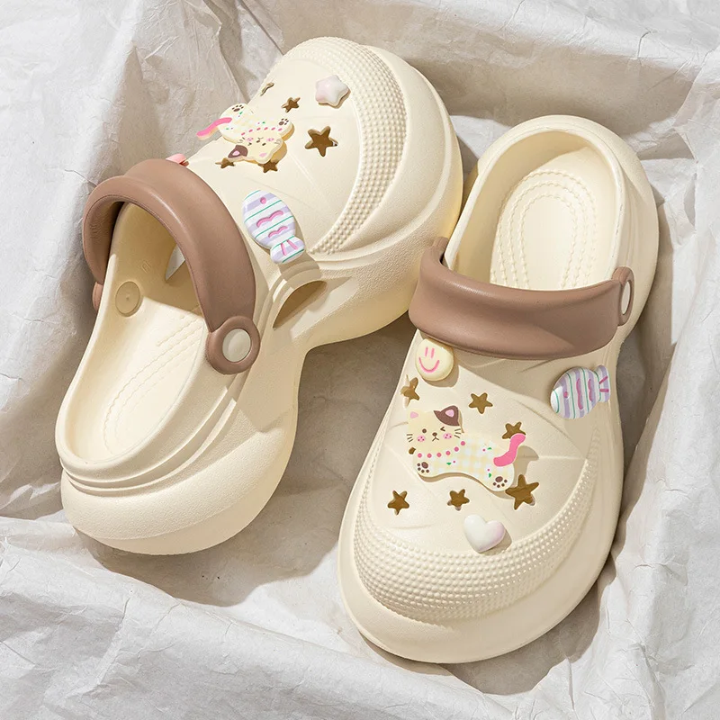 Platform high-heeled sandals women's hole shoes women's outer wear one-word beach shoes slippers women's shoes bag head drag
Platform high-heeled sandals women's hole shoes women's outer wear one-word beach shoes slippers women's shoes bag head drag