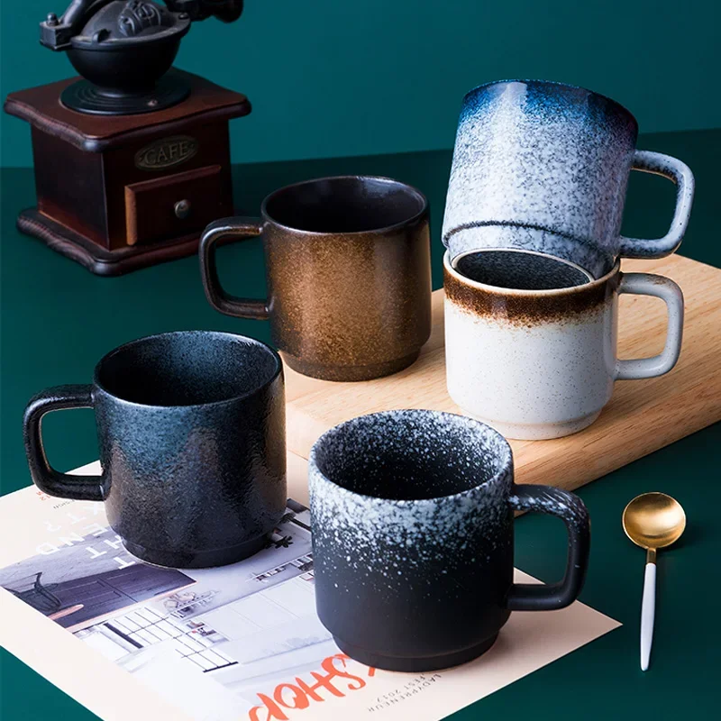 Creativity Vintage Ceramic Coffee Mugs 300ml Sesame Glazed Cups with Handle Home Drinkware Tumbler Cup Kawaii Mug Cute Cup
Creativity Vintage Ceramic Coffee Mugs 300ml Sesame Glazed Cups with Handle Home Drinkware Tumbler Cup Kawaii Mug Cute Cup