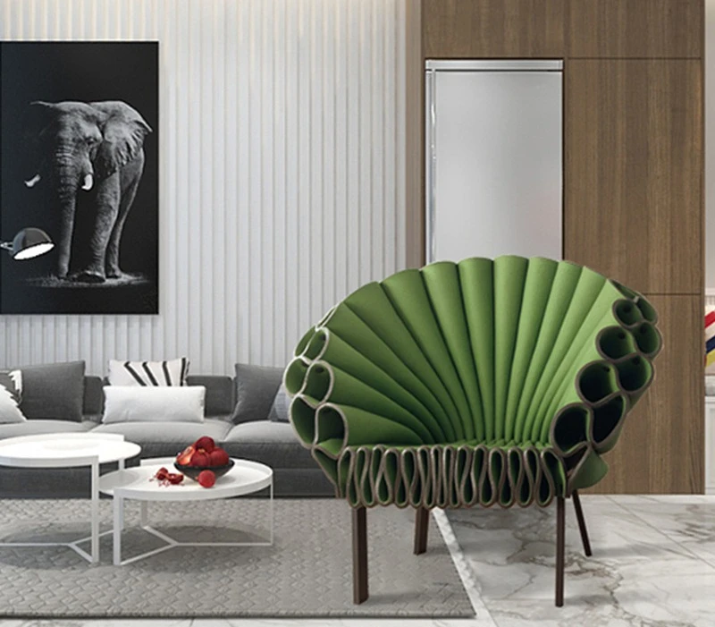 Creative leisure chair art peacock open screen sofa chair
Creative leisure chair art peacock open screen sofa chair