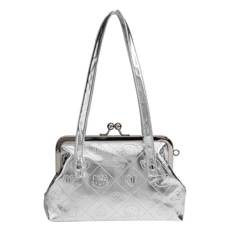 Sanrio Vintage Silver Hello Kitty Shoulder Bag for Women Girl Kawaii PU Leather Handbag Luxury Designer Purses
Sanrio Vintage Silver Hello Kitty Shoulder Bag for Women Girl Kawaii PU Leather Handbag Luxury Designer Purses