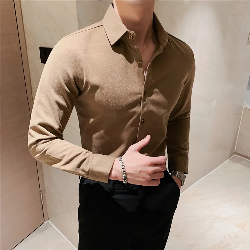 2022 Masculine Shirt Autumn/winter thickened frosted warm woollen shirt Men's slim high grade double sided cashmere shirt khaki
2022 Masculine Shirt Autumn/winter thickened frosted warm woollen shirt Men's slim high grade double sided cashmere shirt khaki