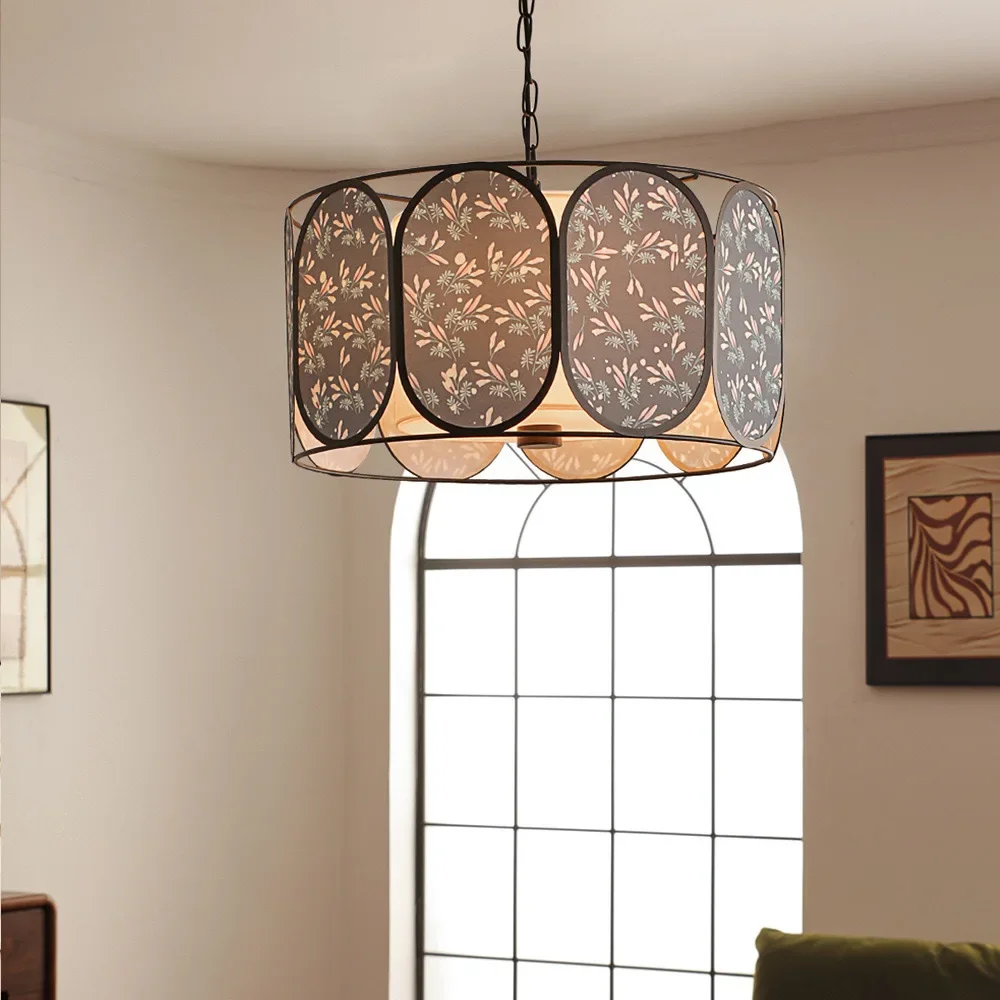 SANDYHA Chinese Style Blue Floral Retro Round Fabric Pendant Light LED Chandelier for Bedroom Living Dining Room Corridor
SANDYHA Chinese Style Blue Floral Retro Round Fabric Pendant Light LED Chandelier for Bedroom Living Dining Room Corridor