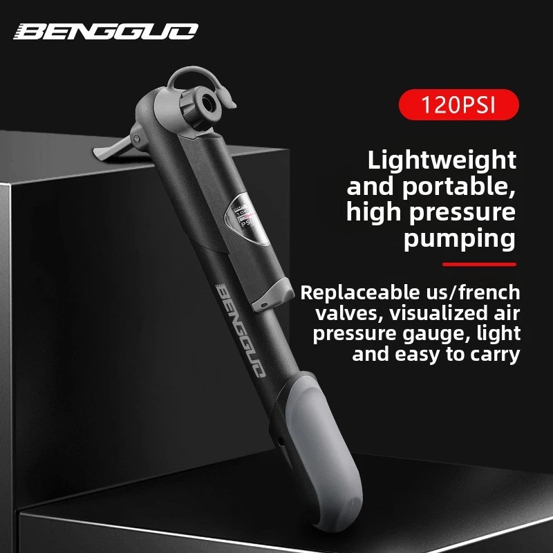 Bicycle pump portable French mouth nylon inflator basketball swimming ring pump with pressure gauge
Bicycle pump portable French mouth nylon inflator basketball swimming ring pump with pressure gauge