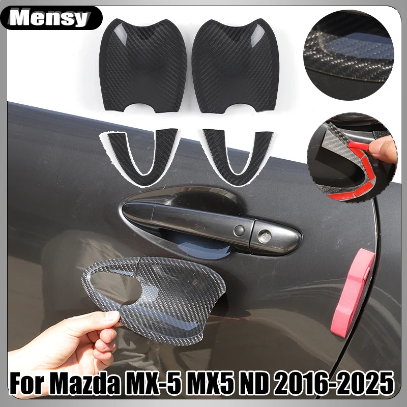 Подходит для Mazda MX-5 MX5 ND 2016-2025, углеродное волокно, внешняя чаша двери, декоративная наклейка, отделка, автомобильные аксессуары
Подходит для Mazda MX-5 MX5 ND 2016-2025, углеродное волокно, внешняя чаша двери, декоративная наклейка, отделка, автомобильные аксессуары