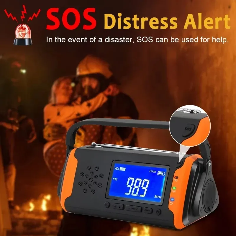 Solar Hand Generator Flashlight Radio Survival Hiking Camping Equipment
Solar Hand Generator Flashlight Radio Survival Hiking Camping Equipment