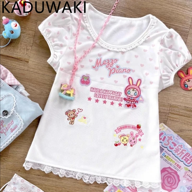 Japanese Sweet Lolita Bunny Print T-Shirt Women Harajuku Cartoon Short Sleeve Crop Top Y2k Aesthetic Casual Tees Graphic Clothes
Japanese Sweet Lolita Bunny Print T-Shirt Women Harajuku Cartoon Short Sleeve Crop Top Y2k Aesthetic Casual Tees Graphic Clothes
