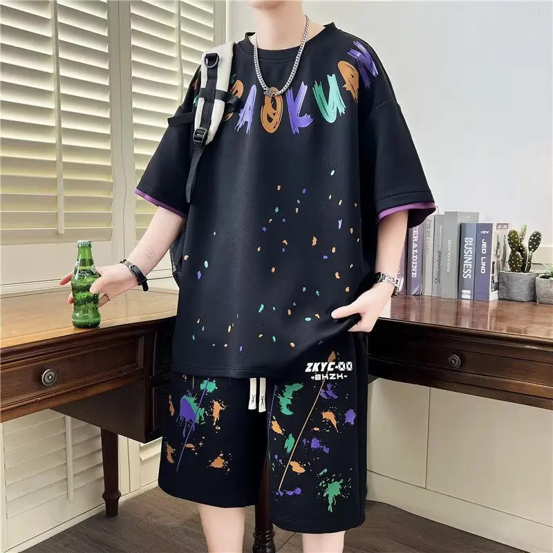 2026 Summer Men's Oversized Suit S-6XL New Trendy 2 Piece Set High Street Fashion T-shirt Shorts Tracksuits Designer Clothes Men
2026 Summer Men's Oversized Suit S-6XL New Trendy 2 Piece Set High Street Fashion T-shirt Shorts Tracksuits Designer Clothes Men