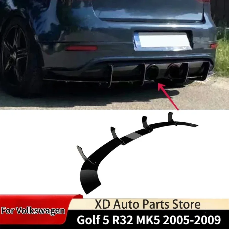 For Volkswagen Golf 5 R32 MK5 2005-2009 Car Rear Bumper Lip Canards Diffuser Splitter Lower Boot Spoiler Body Kits Accessories 
For Volkswagen Golf 5 R32 MK5 2005-2009 Car Rear Bumper Lip Canards Diffuser Splitter Lower Boot Spoiler Body Kits Accessories