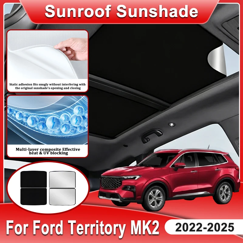 Car Sunroof Sunshade For Ford Territory Accessorie MK2 2022 2023 2024 2025 Electrostatic Adsorption Static Cling Sun Visor Cover
Car Sunroof Sunshade For Ford Territory Accessorie MK2 2022 2023 2024 2025 Electrostatic Adsorption Static Cling Sun Visor Cover