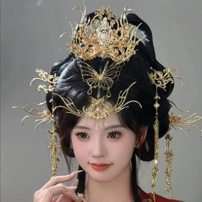 Ancient Costume Immortal Martial Arts Style Exotic Hairpins Exotic Accessories Wedding Hanfu Accessories Wedding Party Props
Ancient Costume Immortal Martial Arts Style Exotic Hairpins Exotic Accessories Wedding Hanfu Accessories Wedding Party Props