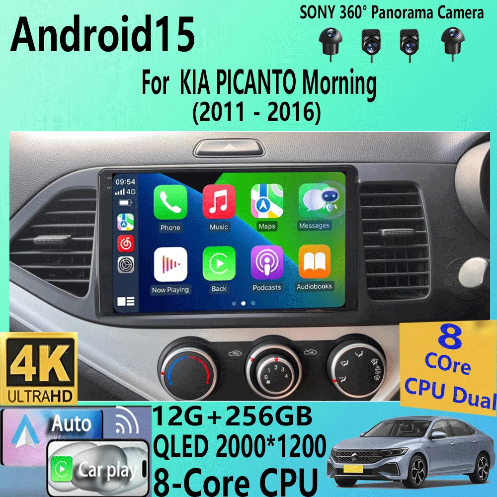 Android 15 Carplay Car Radio Multimidia Video Player For KIA PICANTO Morning 2011 - 2016 Navigation GPS IPS Head Unit NO 2din
Android 15 Carplay Car Radio Multimidia Video Player For KIA PICANTO Morning 2011 - 2016 Navigation GPS IPS Head Unit NO 2din