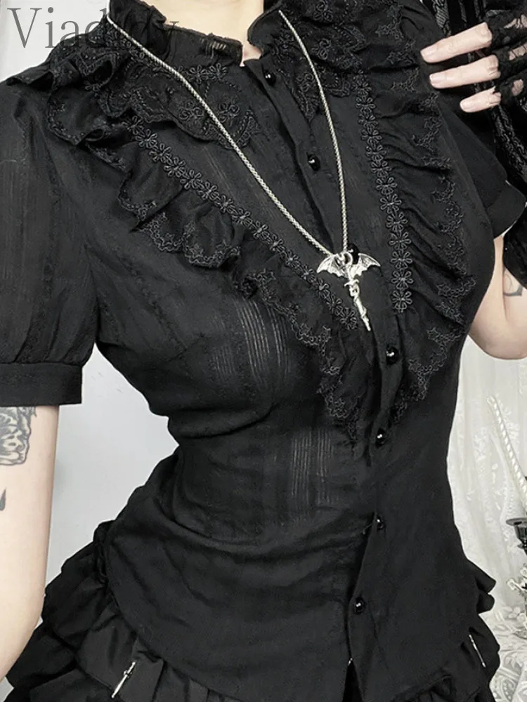 Женская повседневная винтажная рубашка с коротким рукавом и пуговицами спереди, блузка, топ
Женская повседневная винтажная рубашка с коротким рукавом и пуговицами спереди, блузка, топ