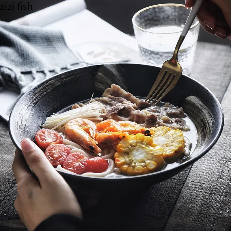 Japanese Hand-painted Ceramic Bowl Vegetable Salad Bowl Thick Soup Bowl Ramen Bowls Serving Bowls Molecular Cuisine Tableware
Japanese Hand-painted Ceramic Bowl Vegetable Salad Bowl Thick Soup Bowl Ramen Bowls Serving Bowls Molecular Cuisine Tableware