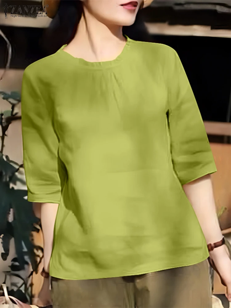 Summer Shirts ZANZEA Casual Blouses Women Fashion Tops 2025 Elegant Half Sleeve Loose Solid Color Ruffled Oversized Blusas Femme
Summer Shirts ZANZEA Casual Blouses Women Fashion Tops 2025 Elegant Half Sleeve Loose Solid Color Ruffled Oversized Blusas Femme