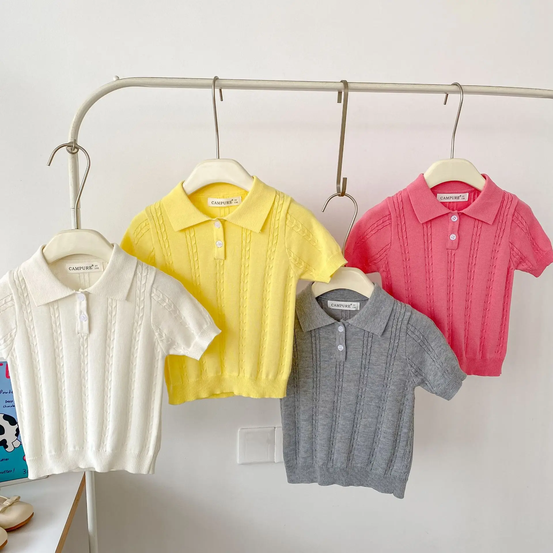 2026 Summer New Children Short Sleeve T Shirts Solid Girls Fashion Casual Tee Toddler Boys Knitted Polo Shirts Kids Clothes
2026 Summer New Children Short Sleeve T Shirts Solid Girls Fashion Casual Tee Toddler Boys Knitted Polo Shirts Kids Clothes