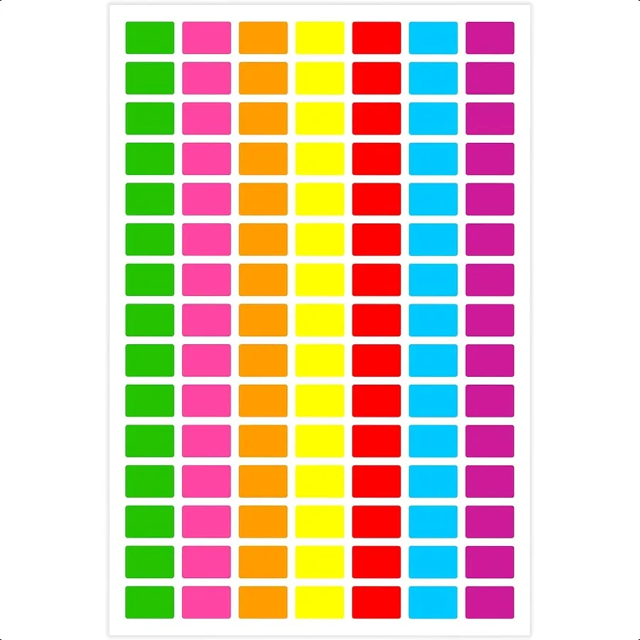 PARLAIM Pack of 1575 Square Color Coding Labels1 2" x 3 4" Rectangular Stickers in 7 Colors Rectangle Folder File Labels
PARLAIM Pack of 1575 Square Color Coding Labels1 2" x 3 4" Rectangular Stickers in 7 Colors Rectangle Folder File Labels