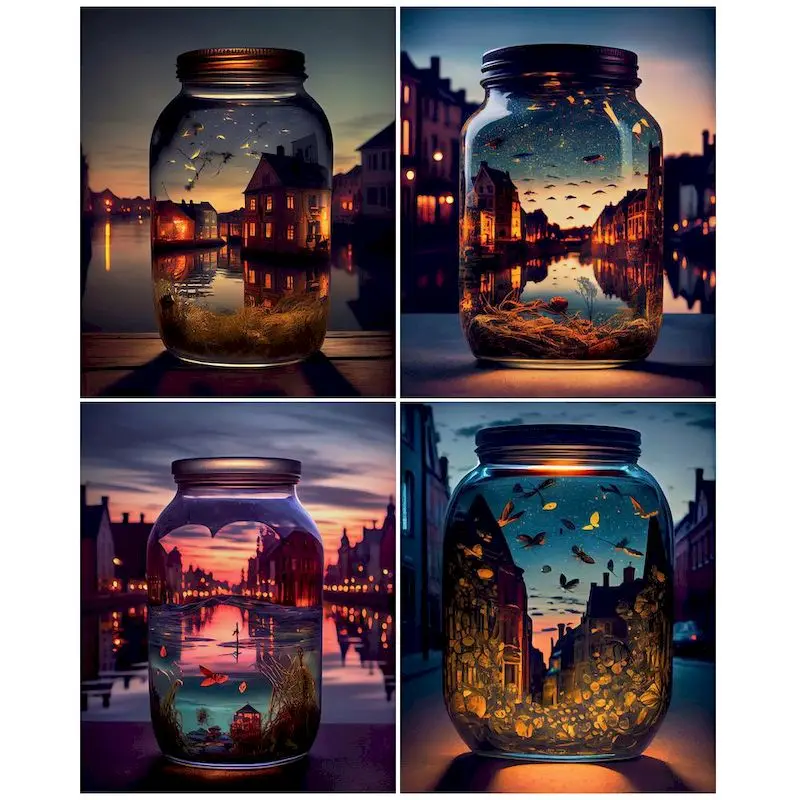 SDOYUNO DIY Painting By Numbers Kit Glass Jar with Sunset Canal On Canvas Picture By Numbers Scenery For Wall Art Home Decor
SDOYUNO DIY Painting By Numbers Kit Glass Jar with Sunset Canal On Canvas Picture By Numbers Scenery For Wall Art Home Decor