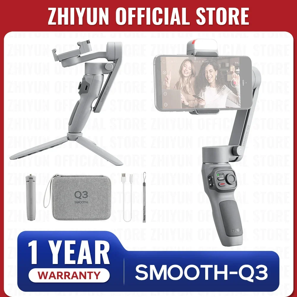 ZHIYUN Official SMOOTH Q3 Gimbal Smartphone 3-Axis Phone Gimbals Portable Stabilizer for iPhone 14 pro max/Xiaomi/Huawei
ZHIYUN Official SMOOTH Q3 Gimbal Smartphone 3-Axis Phone Gimbals Portable Stabilizer for iPhone 14 pro max/Xiaomi/Huawei