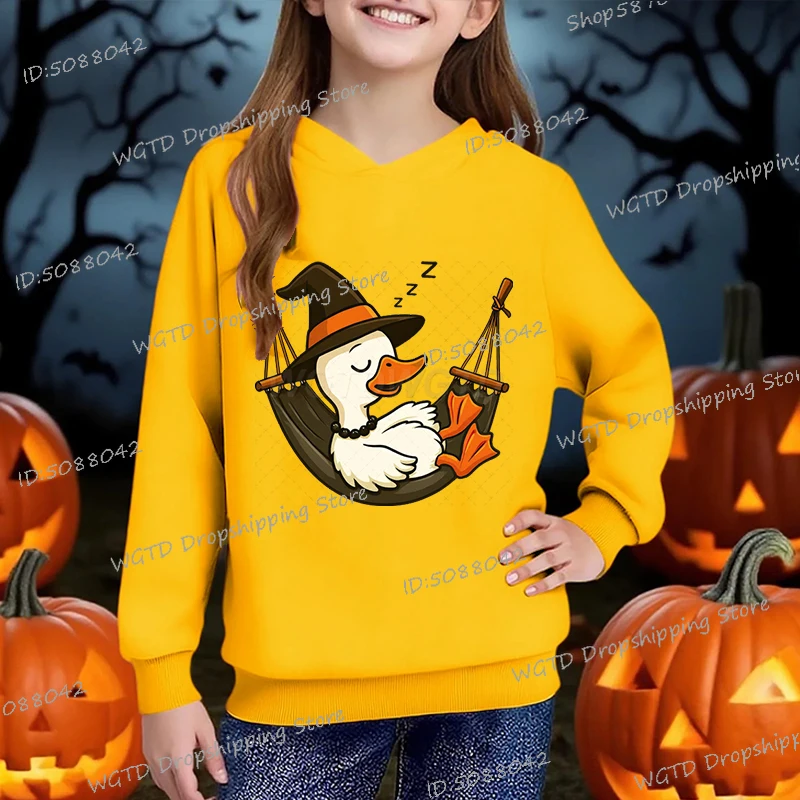 New Cartoon Witch Duck Print Helloween Hoodies Children Harajuku Cute Animal Long Sleeve Sweatshirts Tops Helloween Kids Hoody
New Cartoon Witch Duck Print Helloween Hoodies Children Harajuku Cute Animal Long Sleeve Sweatshirts Tops Helloween Kids Hoody
