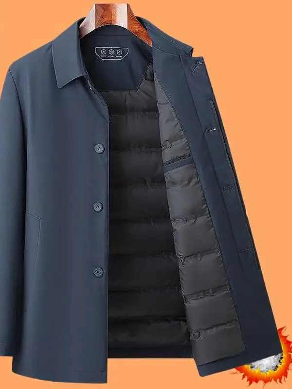 Comfortable Men's Mid-Length Pure Color Fashionable down Jacket Warm Outerwear Duck down Inner Liner Sporty Style ZDKA27
Comfortable Men's Mid-Length Pure Color Fashionable down Jacket Warm Outerwear Duck down Inner Liner Sporty Style ZDKA27