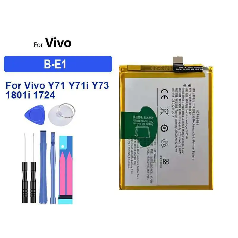 B-E1 3360Mah Fast Charging For Vivo Y71 Y71i Y73 1801I 1724 Mobile Phone Battery
B-E1 3360Mah Fast Charging For Vivo Y71 Y71i Y73 1801I 1724 Mobile Phone Battery