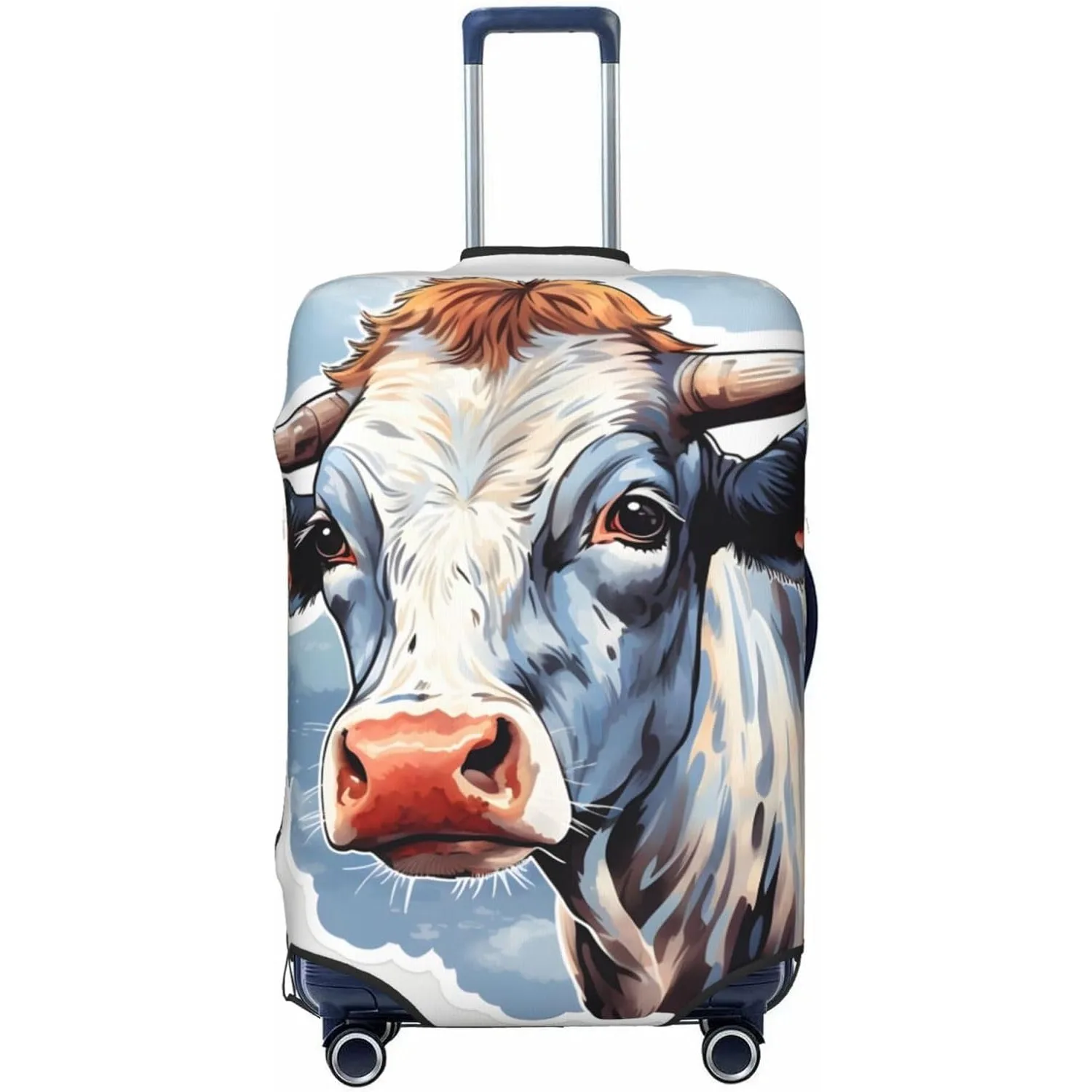 Эластичный чехол для багажа, грязевые чехлы с защитой от царапин, чехол для дорожного багажа с коровьим акварельным принтом, защита для чемодана
Эластичный чехол для багажа, грязевые чехлы с защитой от царапин, чехол для дорожного багажа с коровьим акварельным принтом, защита для чемодана