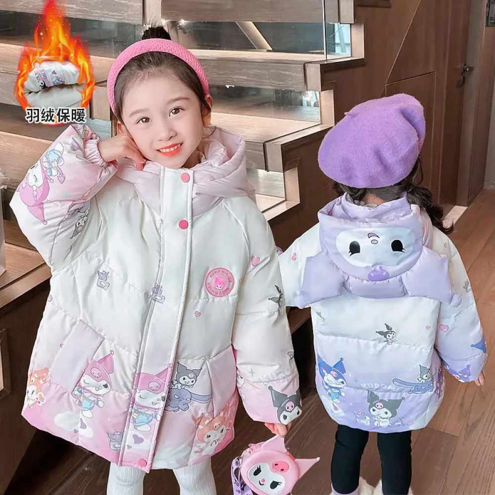 Anime Cute Sanrio Kuromi Girls Down Coat Kids Luminescence Down Jacket Cartoon Duck Down Down Puffer Winter Children's Clothing
Anime Cute Sanrio Kuromi Girls Down Coat Kids Luminescence Down Jacket Cartoon Duck Down Down Puffer Winter Children's Clothing