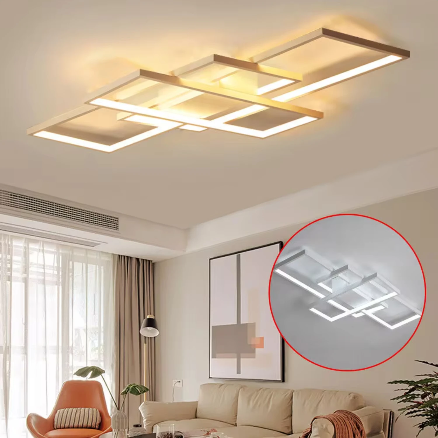 LOYALHEARTD Modern Square Ceiling Light Dimmable Flush Mount Living Room Chandelier Lamp W/ Remote
LOYALHEARTD Modern Square Ceiling Light Dimmable Flush Mount Living Room Chandelier Lamp W/ Remote