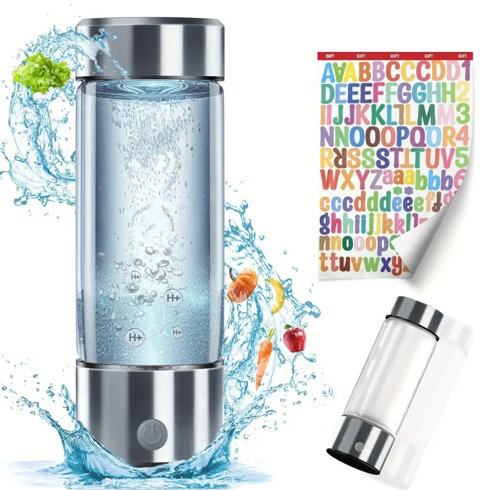 Hydrogen Water Bottle Hydrogen Water Generator With Stickers 450ml Rechargeable Hydrogen Water Machine 3Min Quick Electrolysis 
Hydrogen Water Bottle Hydrogen Water Generator With Stickers 450ml Rechargeable Hydrogen Water Machine 3Min Quick Electrolysis