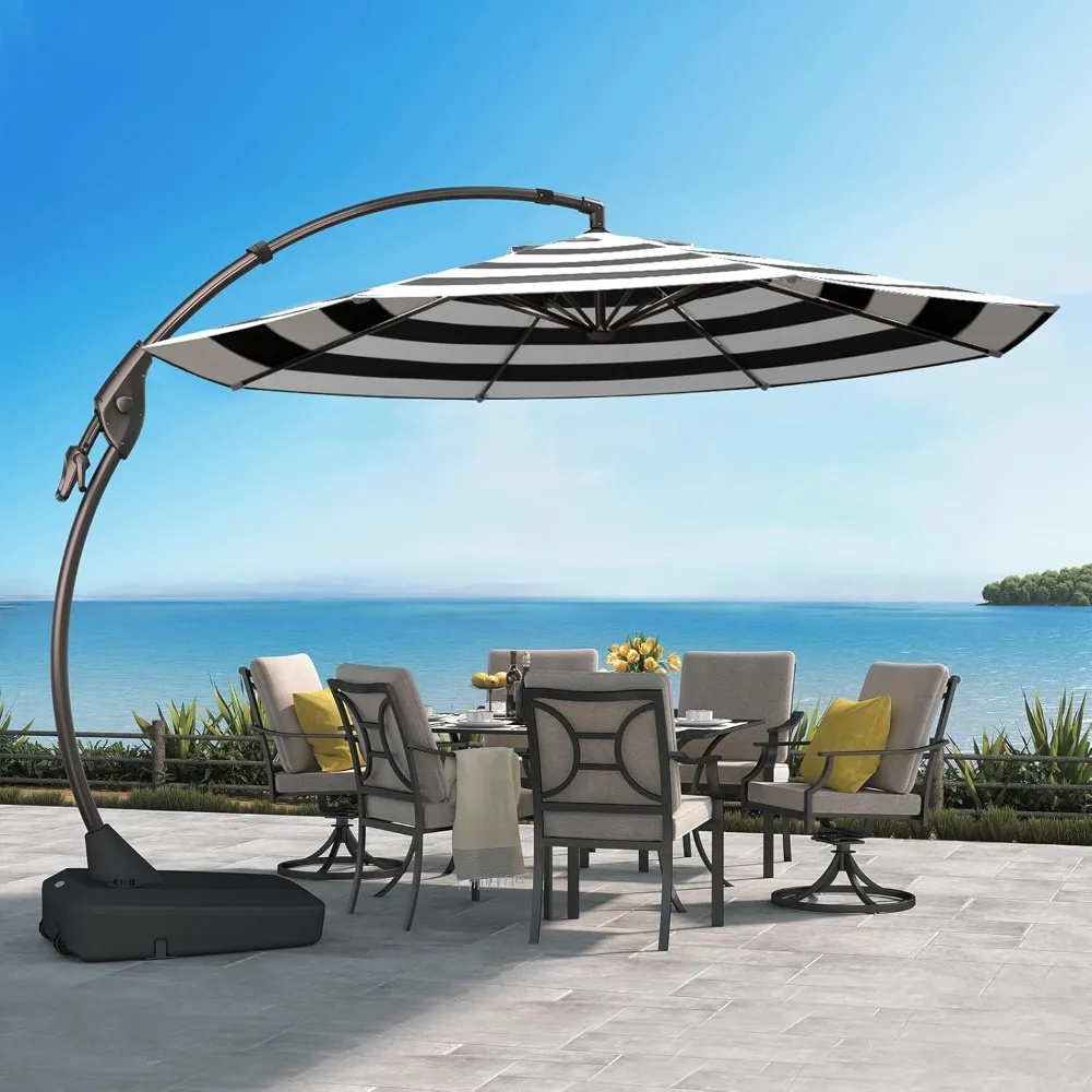 12FT Outdoor Round Offset Umbrella Large Patio Aluminum Cantilever Umbrella with Base, Patio Umbrellas & Bases
12FT Outdoor Round Offset Umbrella Large Patio Aluminum Cantilever Umbrella with Base, Patio Umbrellas & Bases