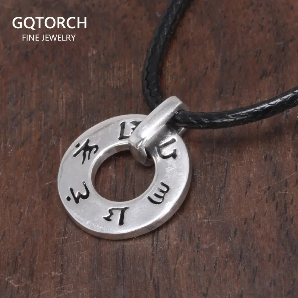 Real 925 Sterling Silver Mantra Pendant Vintage Jewelry Engraved Six Words Om Mani Padme Hum Women Accessories 2017
Real 925 Sterling Silver Mantra Pendant Vintage Jewelry Engraved Six Words Om Mani Padme Hum Women Accessories 2017