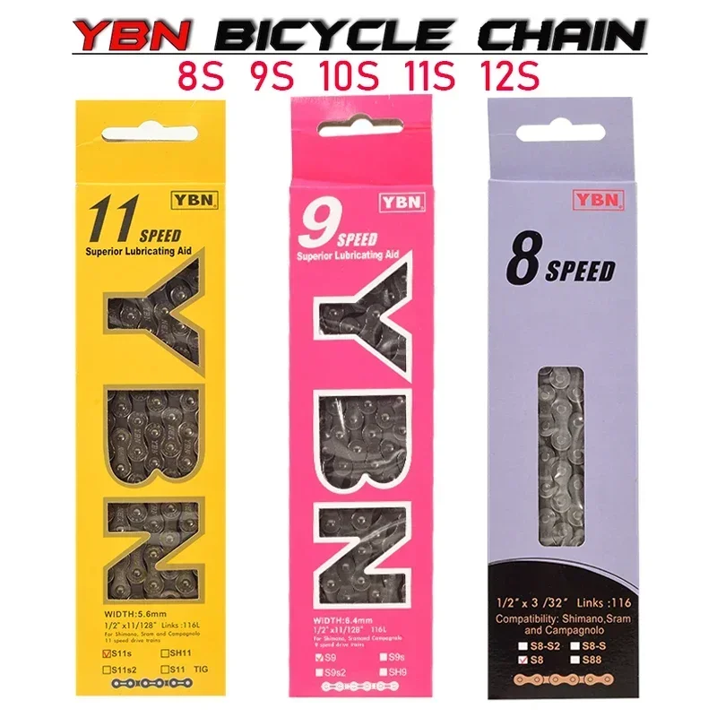 YBN Bike Chains 8 9 10 11 12 Speed MTB ROAD Bike Chain 116/126 Links MTB Road Bike 8V 9V 10V 11V 12V Chains for m7000 XT
YBN Bike Chains 8 9 10 11 12 Speed MTB ROAD Bike Chain 116/126 Links MTB Road Bike 8V 9V 10V 11V 12V Chains for m7000 XT