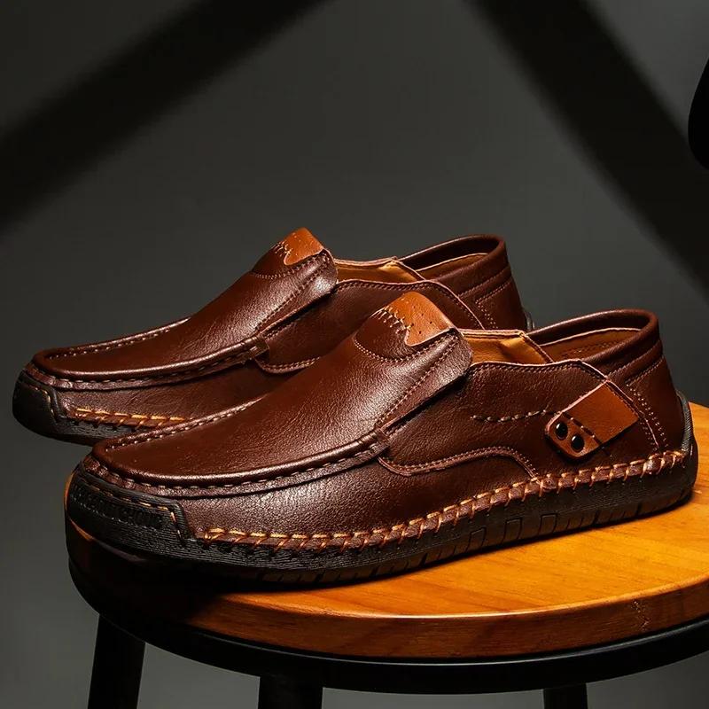 Large size 38-48 men's leather shoes genuine leather outdoor leisure shoes Slip-on Loafers pure handmade sewn shoes boat shoes
Large size 38-48 men's leather shoes genuine leather outdoor leisure shoes Slip-on Loafers pure handmade sewn shoes boat shoes