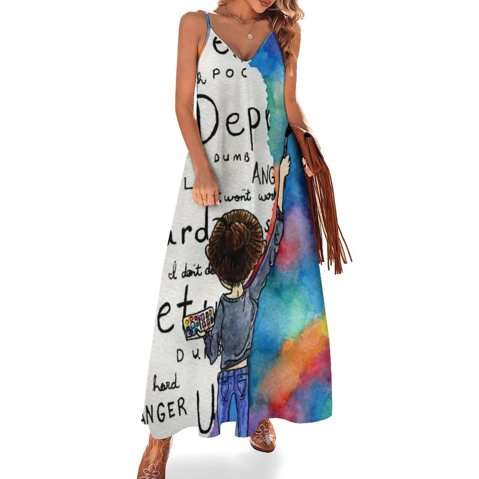 Always Keep Fighting Watercolor Painting (2015) REVAMP Sleeveless Dress chic and elegant evening dress dress
Always Keep Fighting Watercolor Painting (2015) REVAMP Sleeveless Dress chic and elegant evening dress dress