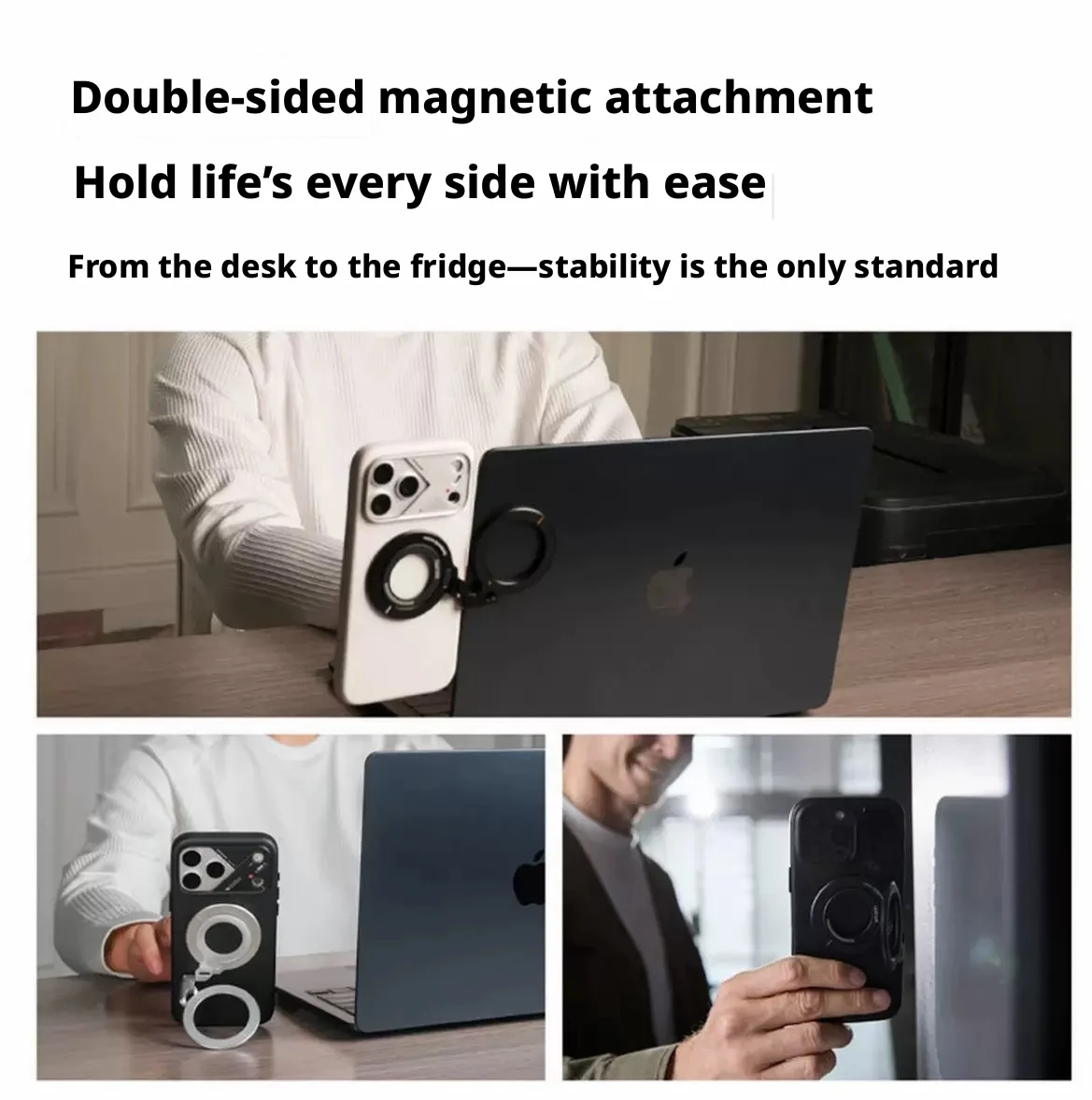 Double Sided Magnetic Phone Holder | 360 ° Adjustable And Foldable Alloy Portable Phone Holder Suitable for iPhone and Android
Double Sided Magnetic Phone Holder | 360 ° Adjustable And Foldable Alloy Portable Phone Holder Suitable for iPhone and Android