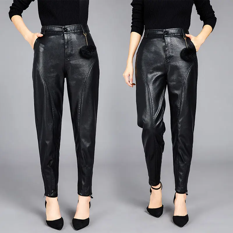 Faux Leather Pants Women High Waist Trousers Autumn Winter Thick Pu Pants Black Trouser Casual Ladies Bottom Ropa Mujer E17
Faux Leather Pants Women High Waist Trousers Autumn Winter Thick Pu Pants Black Trouser Casual Ladies Bottom Ropa Mujer E17