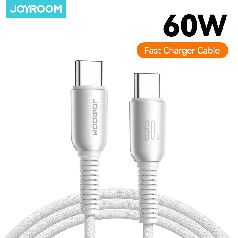 JOYROOM PD 60W USB C to Type C Cable for Macbook Pro Quick Charge Fast Charging Cord for iPhone 16/15 Samsung Huawei Xiaomi 1.2M
JOYROOM PD 60W USB C to Type C Cable for Macbook Pro Quick Charge Fast Charging Cord for iPhone 16/15 Samsung Huawei Xiaomi 1.2M