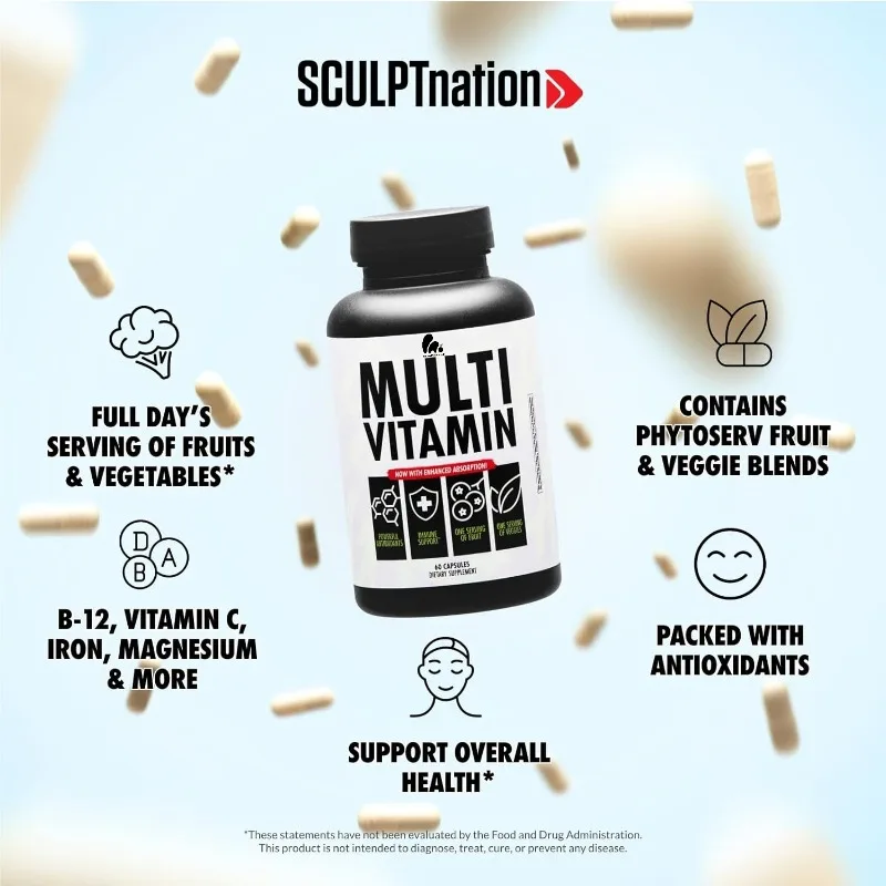 Daily multivitamin capsules containing zinc, vitamin C, and copper. Fruits and vegetables -for nutritional and health support
Daily multivitamin capsules containing zinc, vitamin C, and copper. Fruits and vegetables -for nutritional and health support
