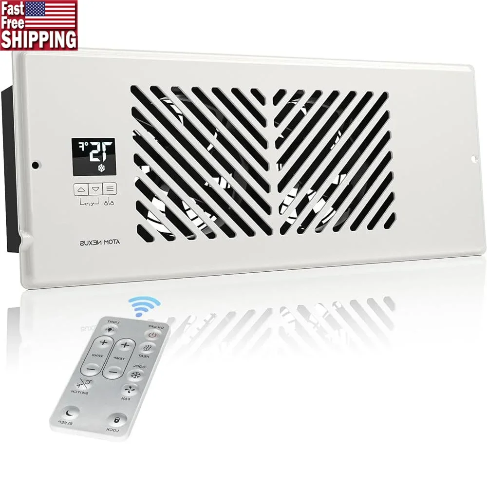 Quiet Register Booster Fan 4x12 Thermostat Control Remote Control Energy Efficient Airflow Optimization Home HVAC Ventilation
Quiet Register Booster Fan 4x12 Thermostat Control Remote Control Energy Efficient Airflow Optimization Home HVAC Ventilation