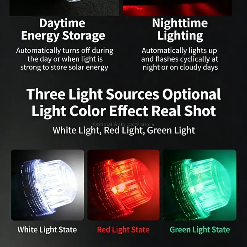 Solar LED Light Three Colors Marine Grade Waterproof Lamp for Fishing
Solar LED Light Three Colors Marine Grade Waterproof Lamp for Fishing