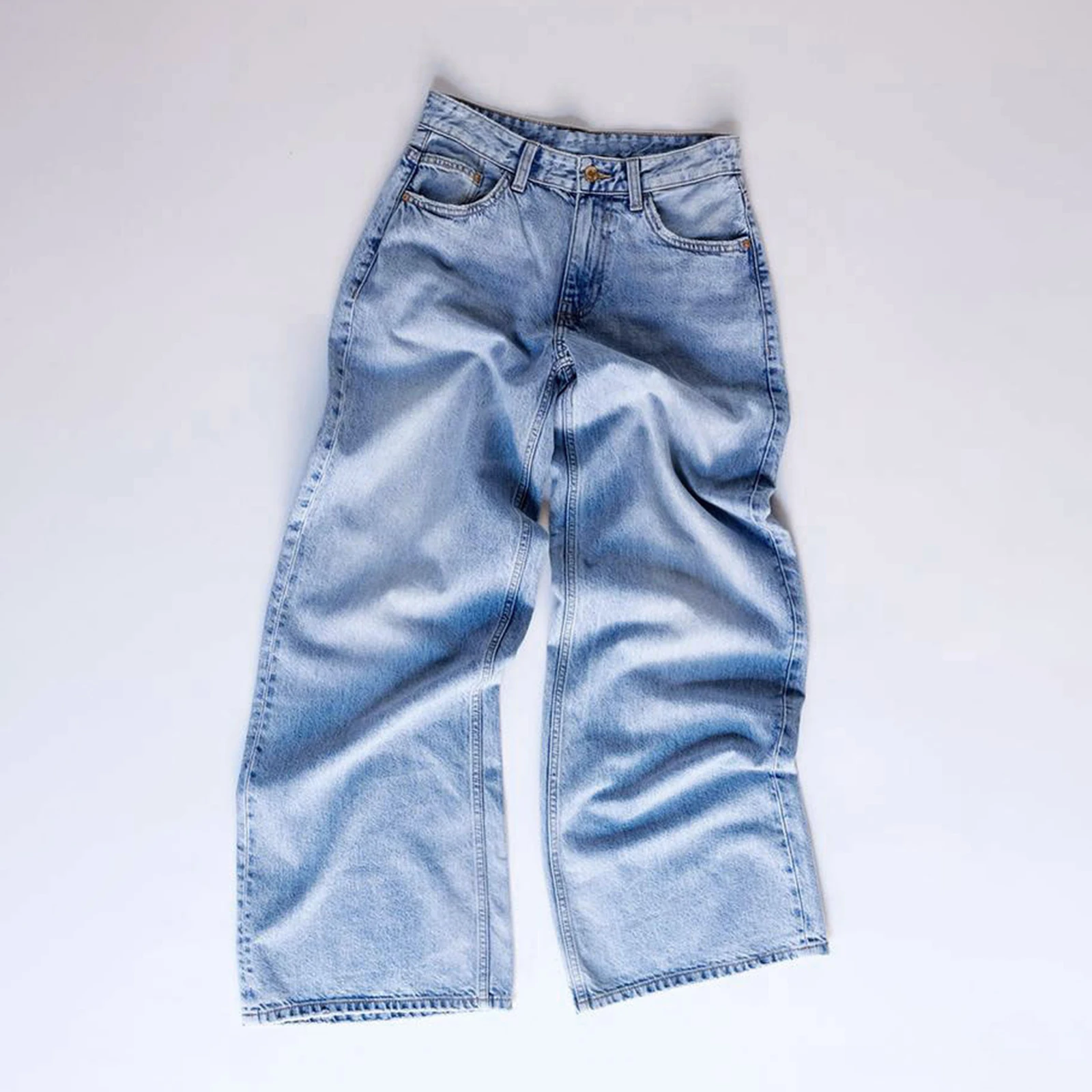 Women Vintage Harajuku Loose Wide Leg Jeans Solid Color Low Waist Casual Denim Long Pants Trousers with Pocket Streetwear
Women Vintage Harajuku Loose Wide Leg Jeans Solid Color Low Waist Casual Denim Long Pants Trousers with Pocket Streetwear