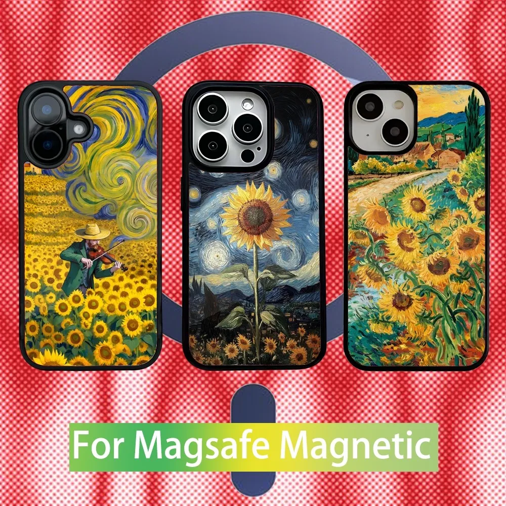 Van Gogh Starry Night Sunflower Phone Case For iPhone 16,15,14,13,12,11,Pro,Max,Plus,Mini,SE Magsafe Magnetic Wireless Charging
Van Gogh Starry Night Sunflower Phone Case For iPhone 16,15,14,13,12,11,Pro,Max,Plus,Mini,SE Magsafe Magnetic Wireless Charging