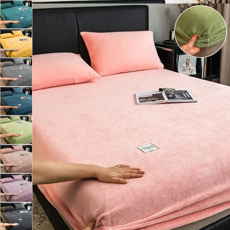 Winter Bamboo Fibre Thicken Velvet BedCover Elastic Bed Sheets Fluffy Coral Fleece Bed Winter Couple Luxury Double Bed Bedding
Winter Bamboo Fibre Thicken Velvet BedCover Elastic Bed Sheets Fluffy Coral Fleece Bed Winter Couple Luxury Double Bed Bedding