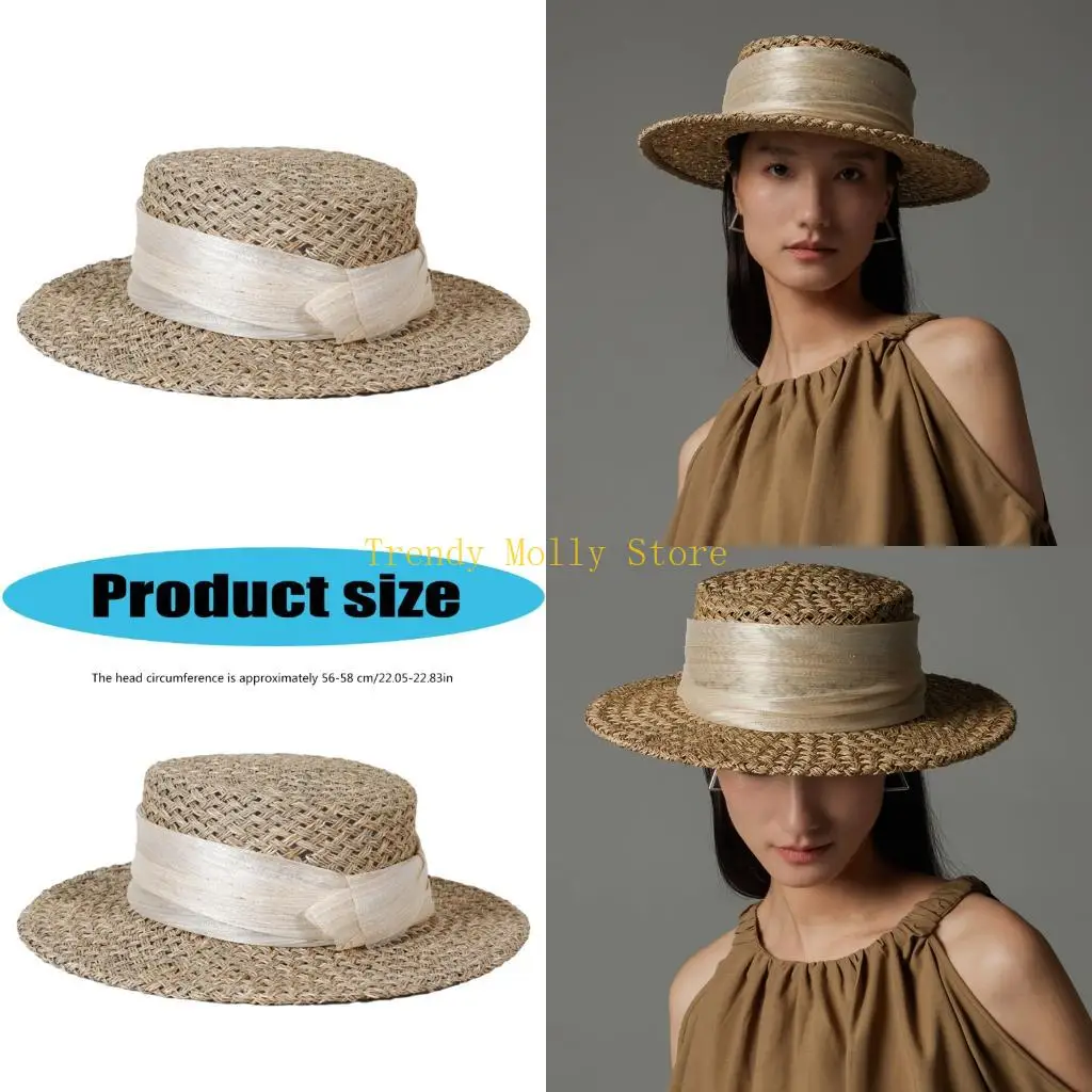 N5KB Stylish Ribbon Victorian Hat For Women Lightweight Breathable Paper Straw Summer Beach Gardening Hat
N5KB Stylish Ribbon Victorian Hat For Women Lightweight Breathable Paper Straw Summer Beach Gardening Hat